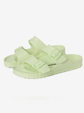NWOT Birkenstock Arizona essentials waterproof slide size 41 faded lime color